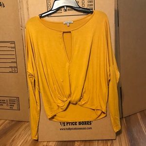 Yellow long sleeve blouse